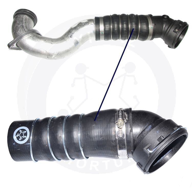 High-quality and reinforced Turbo Hose 11617808414, compatible with BMW 2nd image