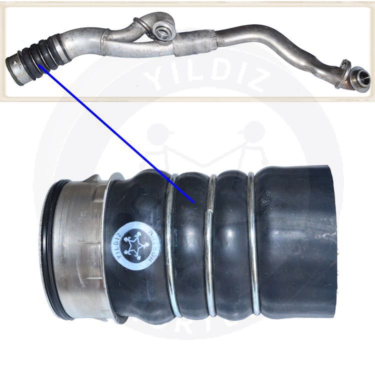 High-quality and reinforced Turbo Hose 11657556551, compatible with BMW 2nd image