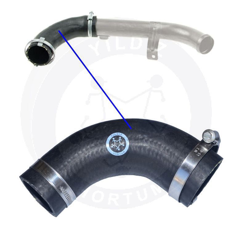 High-quality and reinforced Turbo Hose 4M516K863BE, compatible with Ford 2nd image