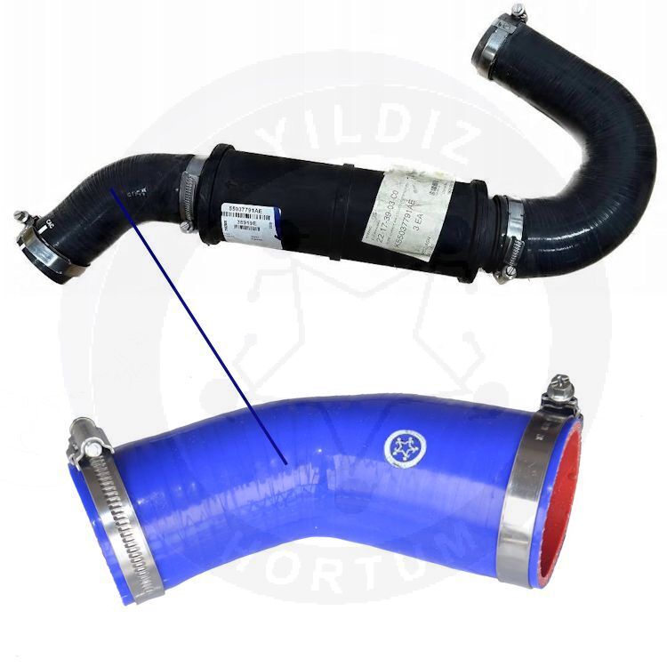 High-quality and reinforced Turbo Hose 55037791AE-2, compatible with Dodge