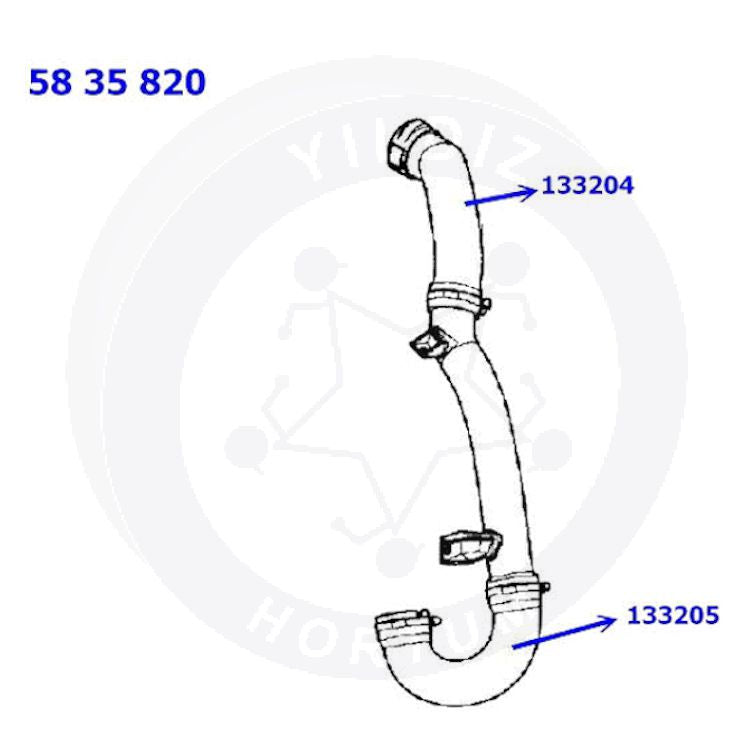 High-quality and reinforced Turbo Hose 5835820-1, compatible with Vauxhall/Opel 2nd image