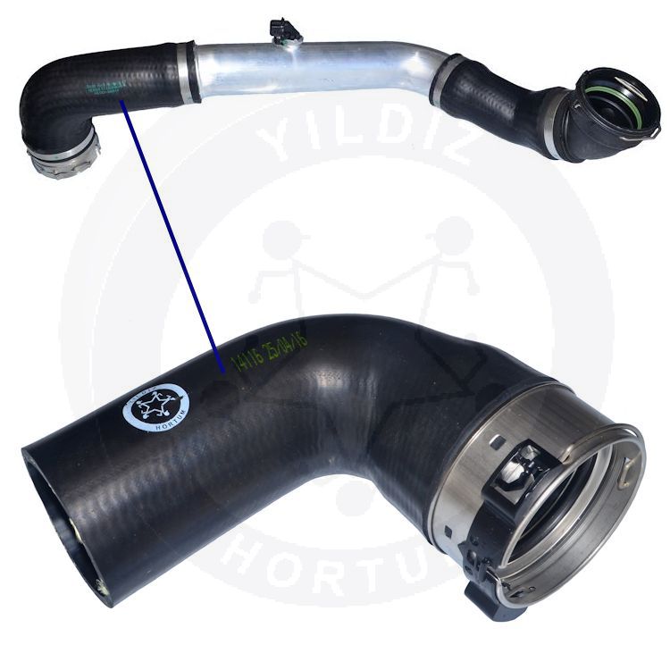 High-quality and reinforced Turbo Hose 11617799401, compatible with BMW 2nd image
