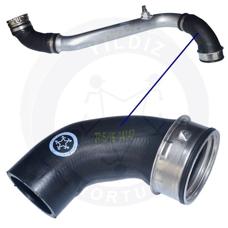 High-quality and reinforced Turbo Hose 11617799395-2, compatible with BMW 2nd image