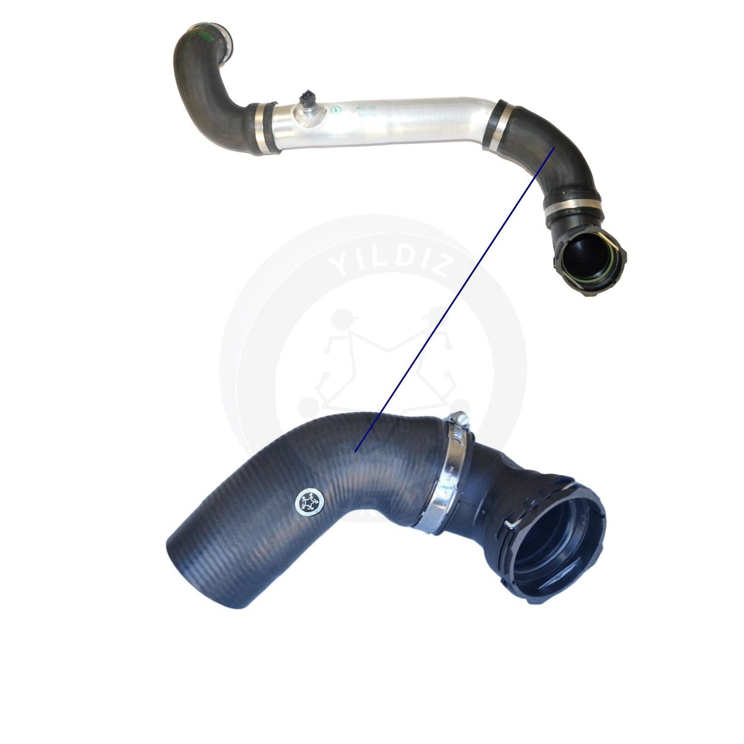 High-quality and reinforced Turbo Hose 11613405536-2, compatible with BMW 2nd image