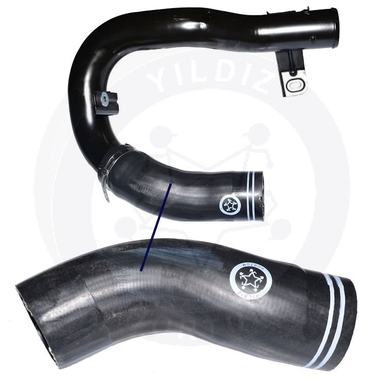 High-quality and reinforced Turbo Hose 51832224-1, compatible with Fiat 2nd image