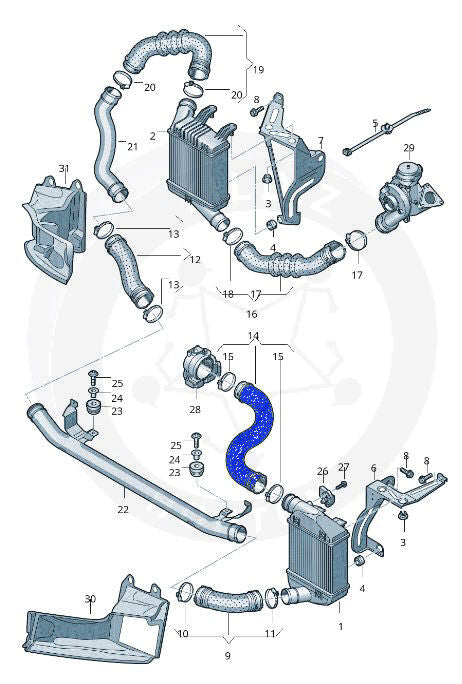 Turbo Hose 4F0145737J 144574